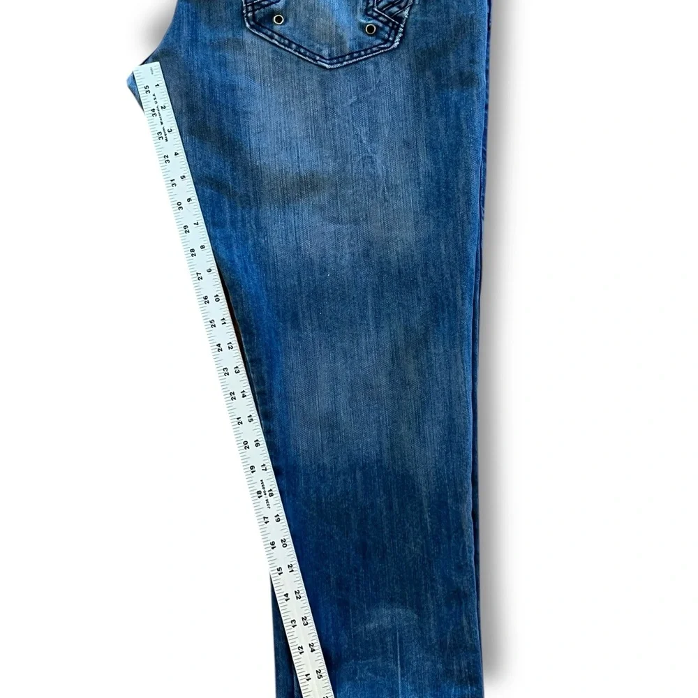Jordan Craig Men's 42x32 Jeans Sean Slim Tapered Fit Moto Detailed Blue Denim